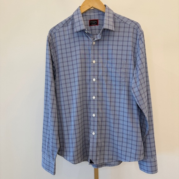 UNTUCKit Men's M Plaid Long Sleeve Button-Up Shirt Multicolor Casual Lightweight - Picture 1 of 10